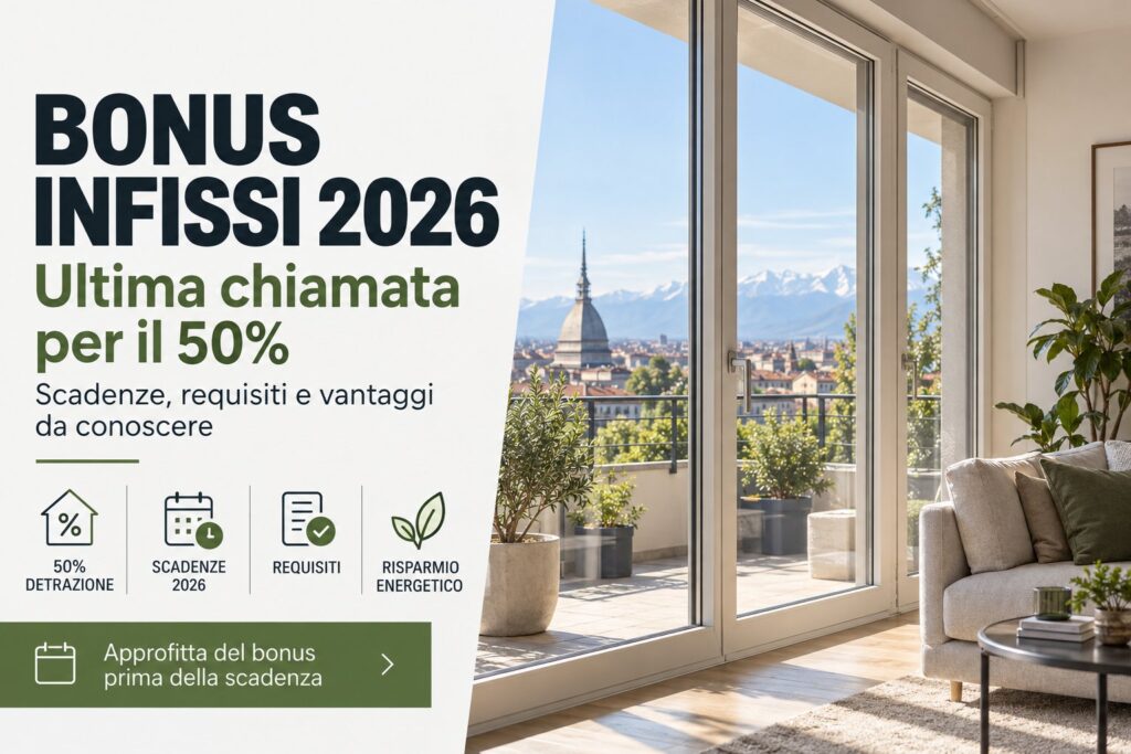 Bonus Infissi 2026 - Ultima chiamata per il 50%